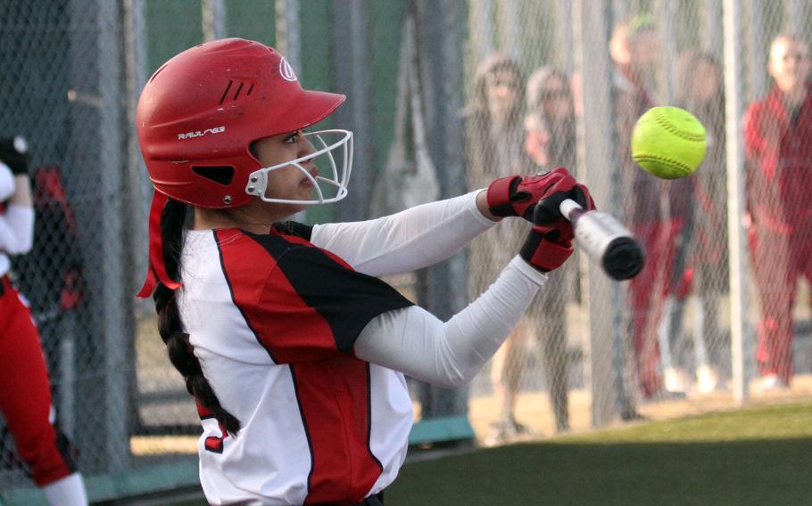 Teora Miyashiro swings at the ball.