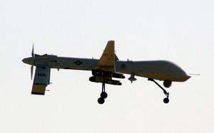 An MQ-1 Predator drone prepares to land following a combat mission. The German Federal Constitutional Court began hearing oral arguments Dec. 17, 2024, in a case brought by two Yemeni men who blame Germany and the U.S.-operated Ramstein Air Base for a fatal 2012 drone strike in Yemen.