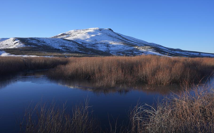 The Duck Valley Indian Reservation that straddles the Nevada-Idaho border is shown on March 15, 2024, in Owyhee, Nev.