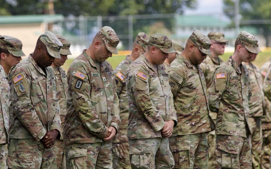 Family and friends bid farewell before Pennsylvania Army National Guard members deploy