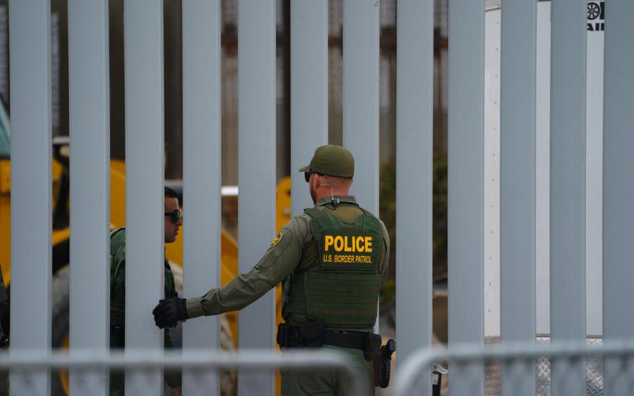 Border Patrol agents work at the U.S. Mexico border