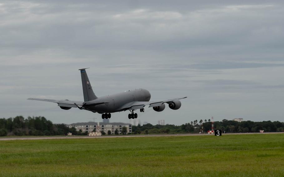 KC-135 Stratotanker on a runway