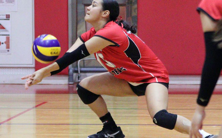 Leona Turner bumps the ball.