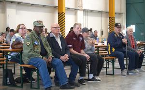 Veterans of the Vietnam War listen to speeches March 22, 2025, during the final Vietnam War Commemoration ceremony in Ansbach, Germany.