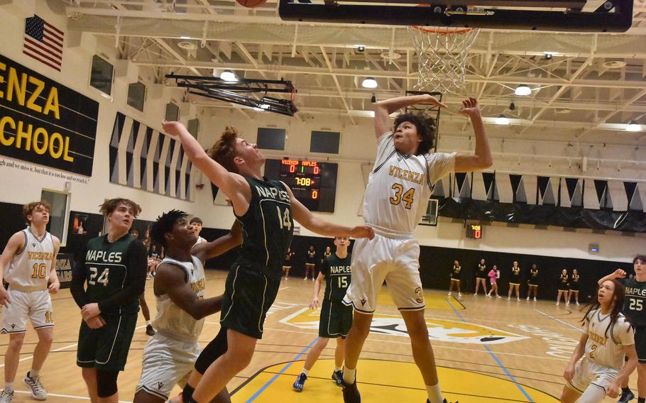 Camden Kasparek throws up a quick shot.