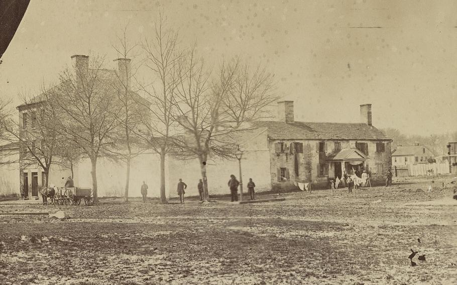 Housing for enslaved people in Alexandria, Va., in the early 1860s. The riverside city became a hotbed for escape rumors. 