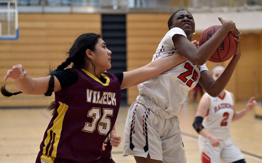 Hassa Diallo grabs a rebound.