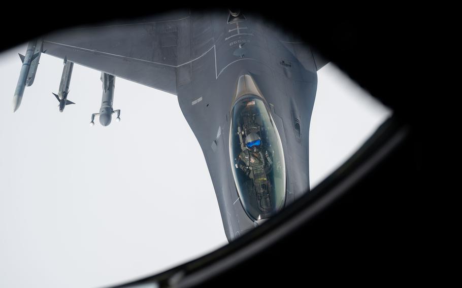 Aircraft receives in-flight refueling