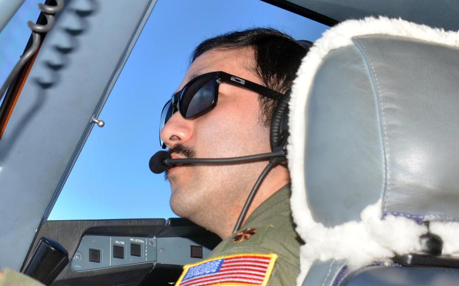 Air Force Maj. Aaron Kim flies a KC-30A tanker over Australia’s Northern Territory during Pitch Black drills, Thursday, Aug. 1, 2024. 