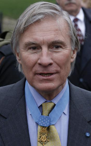 Medal of Honor recipient Paul Bucha at a National Medal of Honor Day wreath-laying at Arlington National Cemetery in March, 2009. Bucha died July 31, 2024 at age 80. 