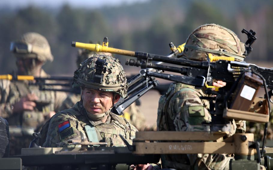 British soldiers in Poland for a NATO exercise.