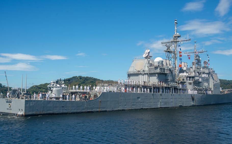 Navy cruiser's homeport shifts to Hawaii after nearly 2 decades in