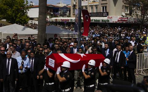 An American activist killed by Israeli fire is buried in Turkey as Israel strikes Gaza