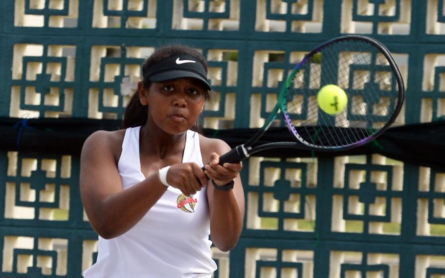 Moa Best won the Far East tennis girls singles and doubles and helped E.J. King to the Far East Division II tennis and basketball team championships.