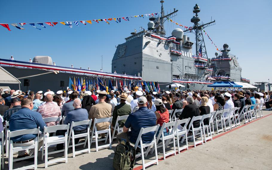 Retired Vice Adm. Edward Moore delivers remarks