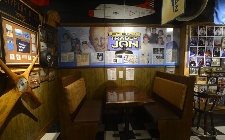 Check out the Trader Jons exhibit at the Pensacola Museum of History. It recreates the former Trader Jon’s Bar on Palafox Street, a popular watering hole for officers and aviators. 