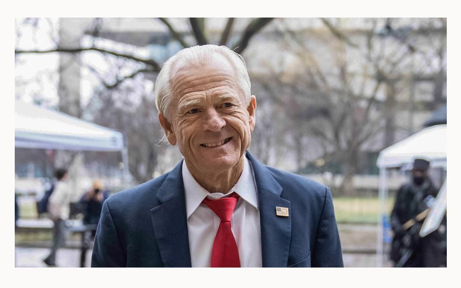 Peter Navarro, former trade adviser to Donald Trump, arrives at a courthouse to be sentenced for contempt of Congress in January, 2024. According to reports on July 17, Navarro has been released from a Miami prison and was to speak at the Republican National Convention in Milwaukee.