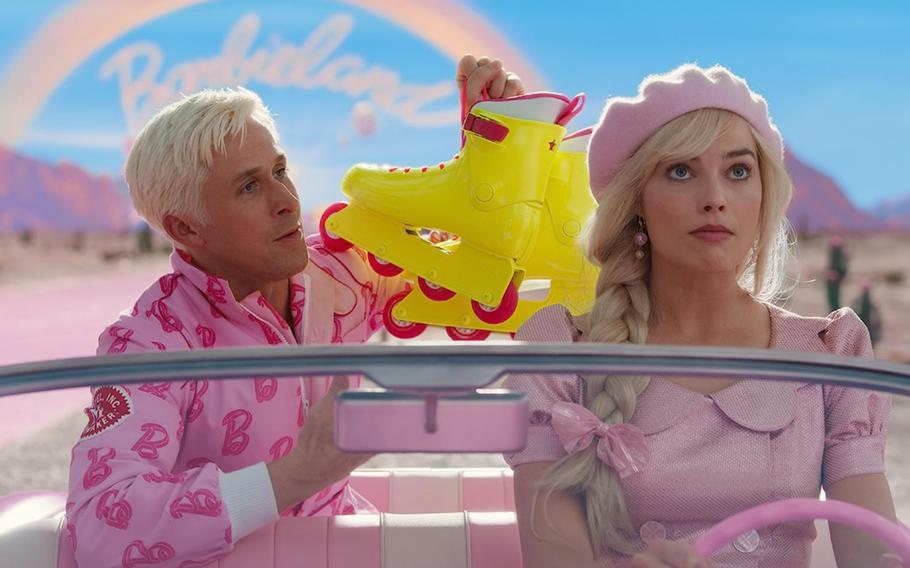 Margot Robbie and Ryan Gosling star as Barbie and Ken in "Barbie."