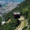 Rittner cable cars in Bolzano, Italy, convey up to 30 passengers for three miles up the hillside.