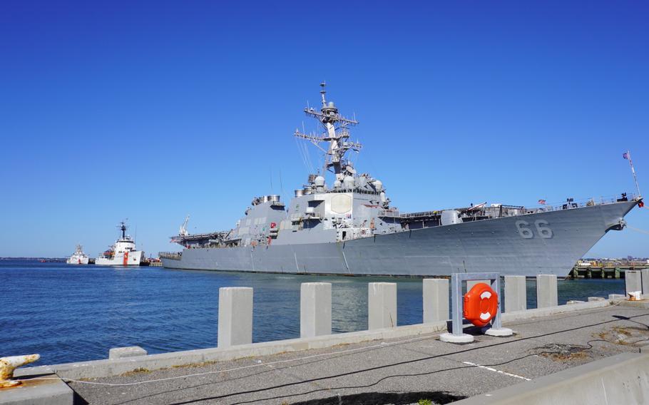 The guided-missile destroyer, USS Gonzalez (DDG-66)