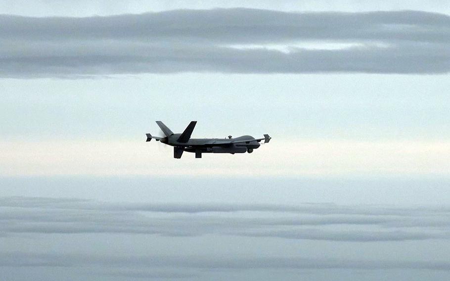 A U.S. Air Force MQ-9 Reaper takes part in live-fire training.