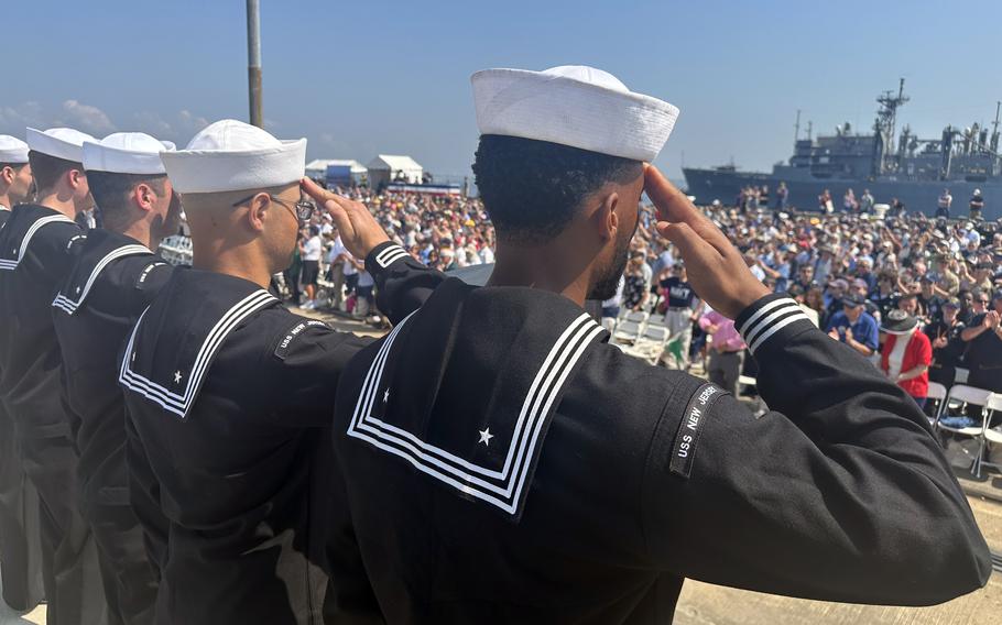 Sailors salute