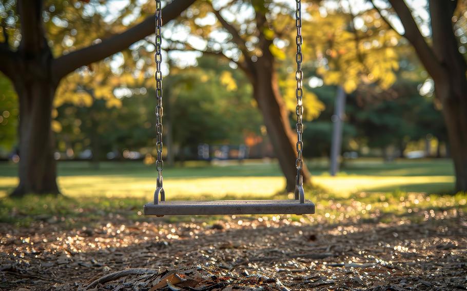 Picture of a swing at a park