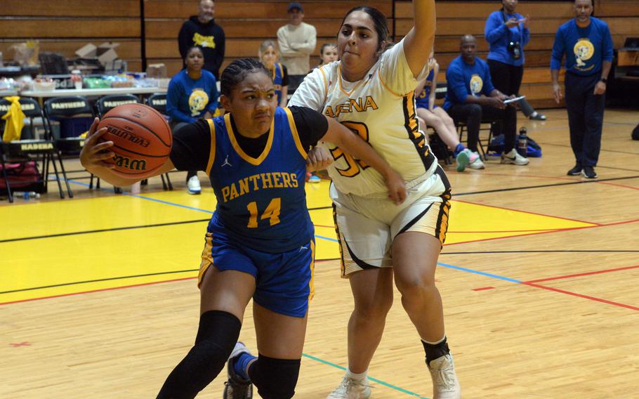 Ty’Lasia Anu drives to the basket.