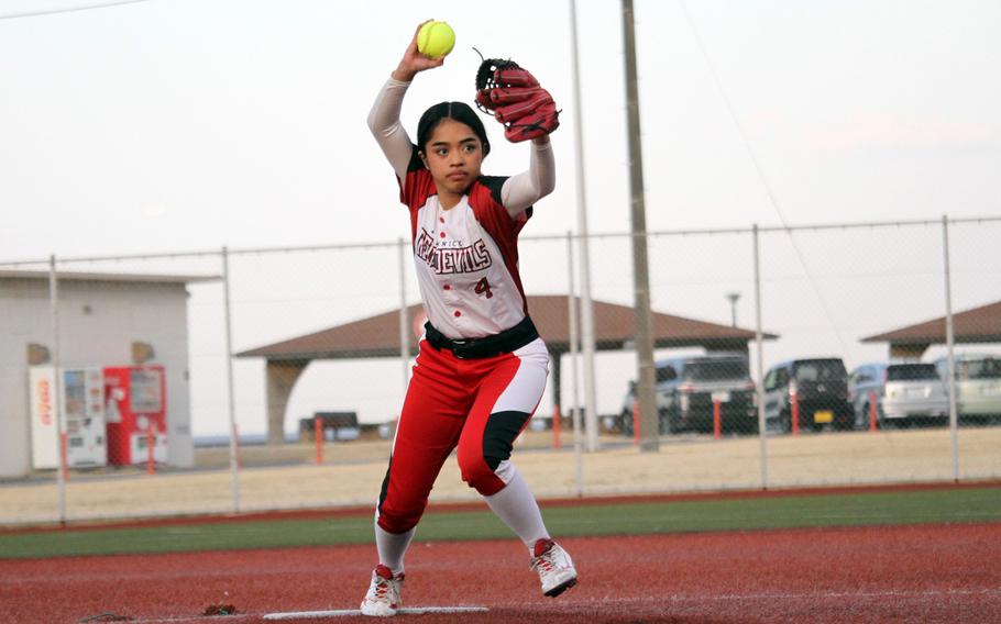 Teora Miyashiro winds up to pitch.