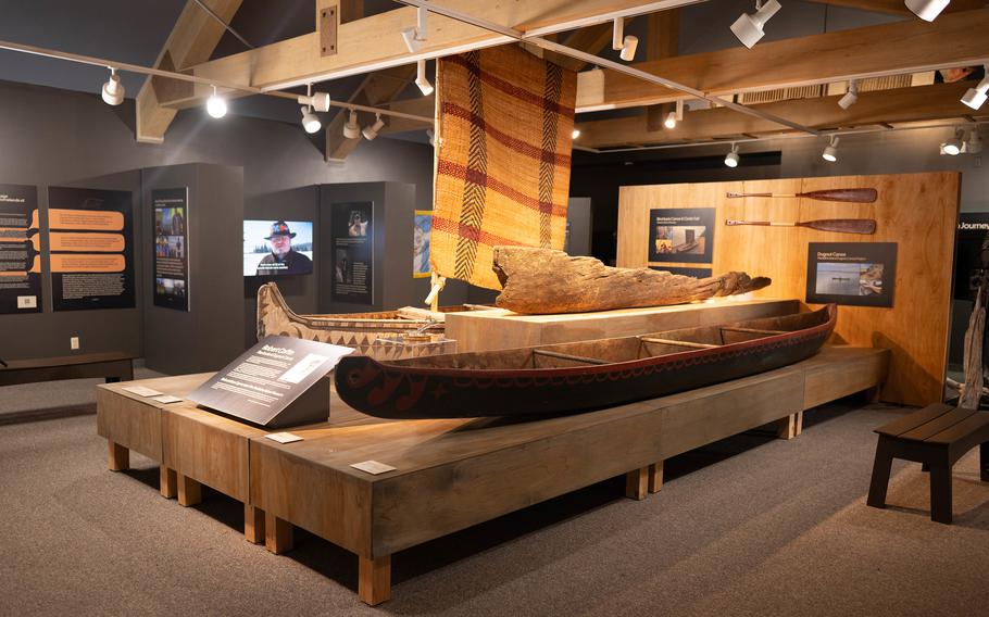 The “Passages” Exhibit at the Madeline Island Museum, which has a fascinating repository of artifacts celebrating all the cultures (Ojibwe, French, English and American) who have called this largest of the Apostle Islands home. 