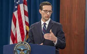 Ely S. Ratner, assistant secretary of defense for Indo-Pacific security affairs, speaks at a Pentagon press briefing in Washington in October 2023.