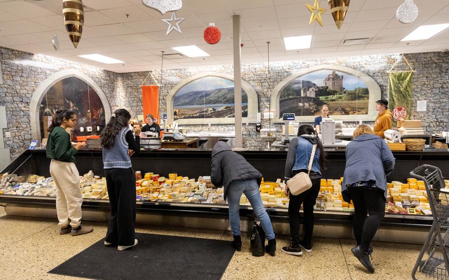 Customers shop among the Mars Cheese Castle’s variety of offerings. 