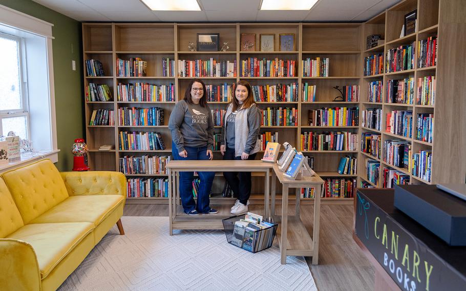 Co-owners Erin Gulley and Kristen Thom opened Canary Books in Nampa, Idaho, in April. Thom designed the space in The Sims before she and Gulley built it in real life. 