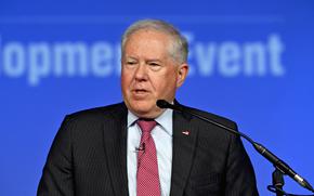 Secretary of the Air Force Frank Kendall speaks at the Air and Space Forces Association’s Air, Space & Cyber Conference in National Harbor, Md., Sept. 19, 2022. 