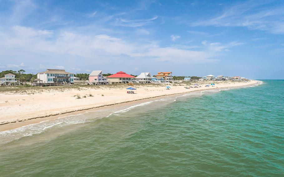 A sampling of the homes available for rent on St. George Island. Homes range from one bedroom to spectacular seven-bedroom properties, none of which is more than three stories high.