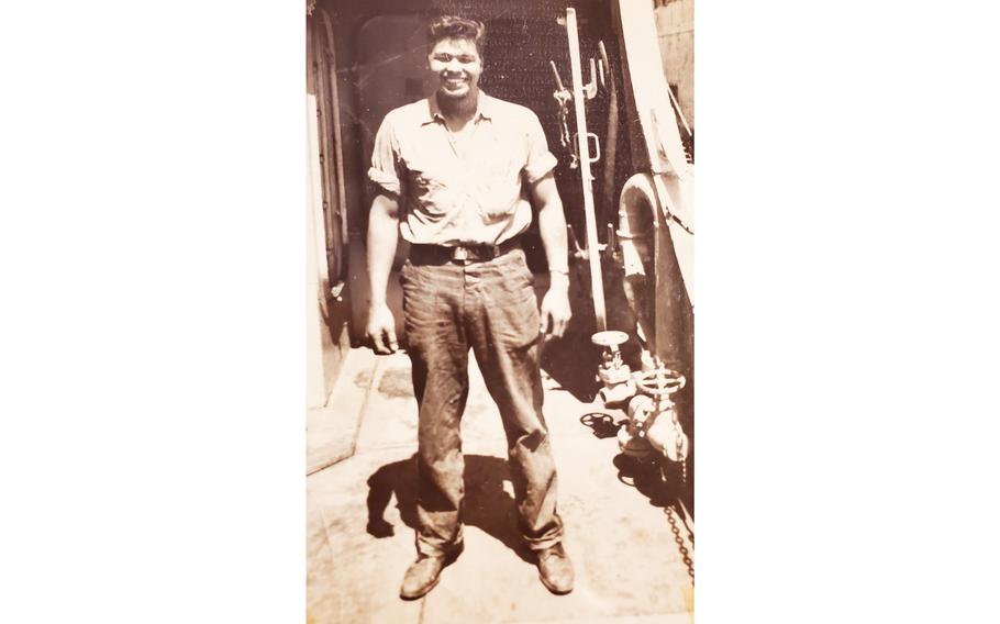 Engineman Seaman Solomon Atkinson smiles for a picture sometime in 1952. Atkinson would go on to become one of the first U.S. Navy SEALs, complete 22 years of active Naval service and retire in 1973 as Chief Warrant Officer 4. The Navy announced plans Monday to name a future Navajo-class towing, salvage and rescue ship — which are traditionally named for prominent Indigenous people and tribes — after Atkinson.