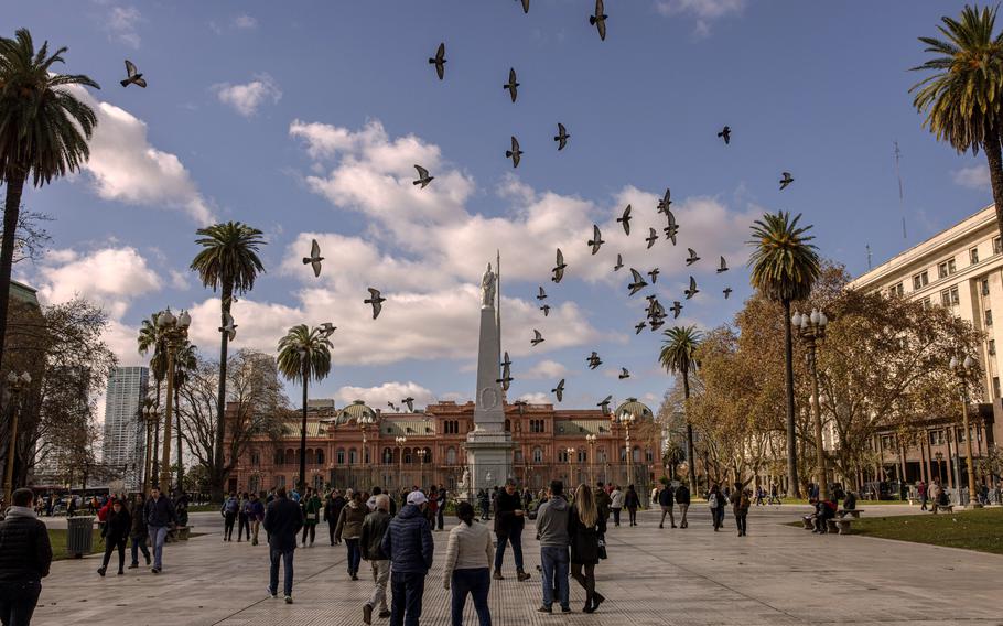 The Plaza de Mayo in Buenos Aires on June 24. 