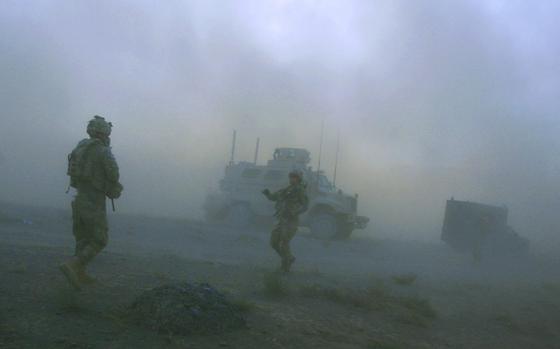 Zabul Province, Afghanistan, Sep. 23, 2011: Pathfinders with Company F ...