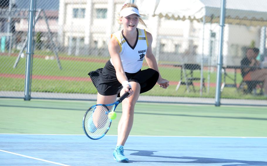 Brooke Brewer plays tennis.