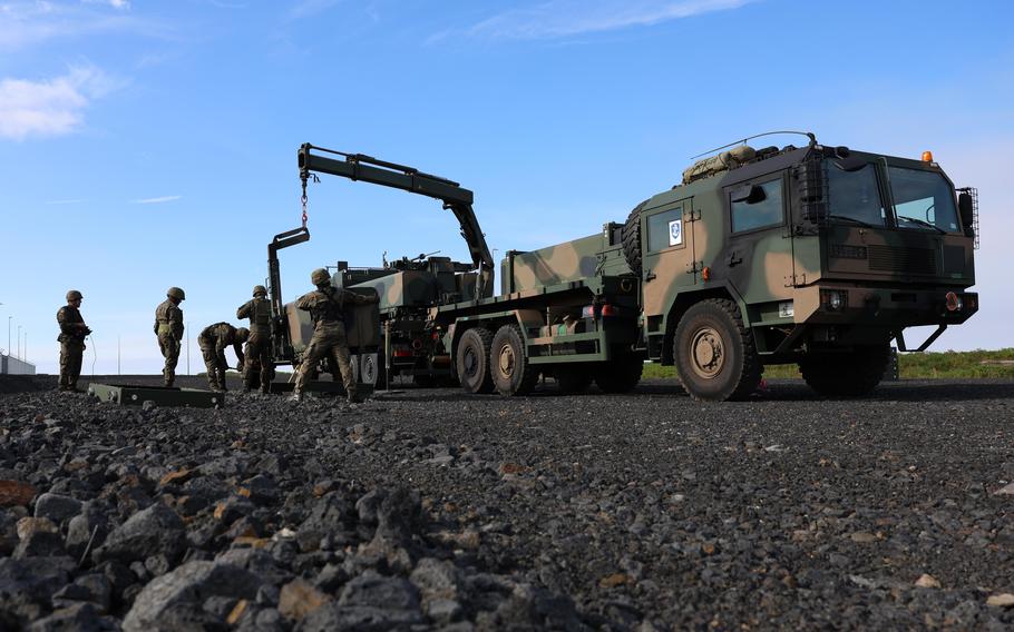 Members of Poland’s naval missile unit