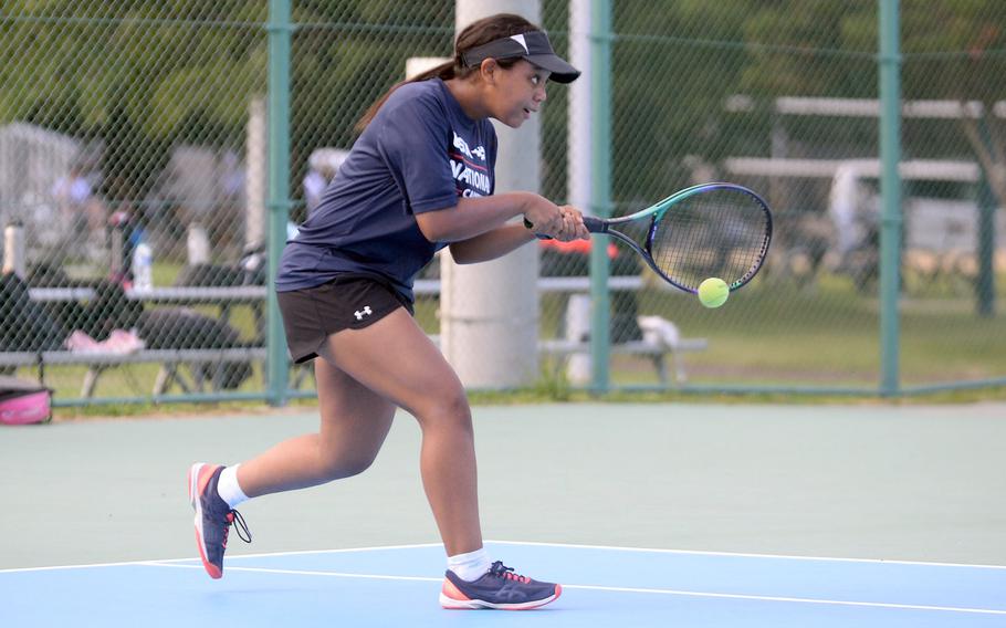 For the third straight year, Moa Best occupies one of the top two spots in E.J. King's girls tennis lineup.