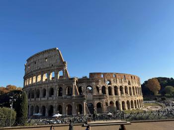 Exterior of Colosseum on a sunny day