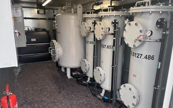 A new hydraulic containment system that will filter PFAS chemicals from the groundwater is now operating at U.S. Army Garrison Ansbach, Germany, on Oct. 15, 2024.