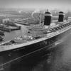 The Liner SS United States Departing, circa 1952.