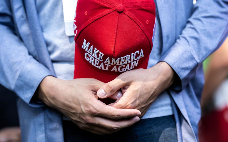 Hilario Deleon, the chairman of the Milwaukee County Republican Party, at a prayer vigil Sunday, July 14, 2024. 