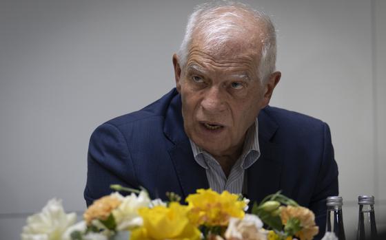 European Union foreign policy chief Josep Borrell, speaks during a press conference in Dubai, United Arab Emirates, Tuesday, Sept. 17, 2024. (AP Photo/Altaf Qadri)