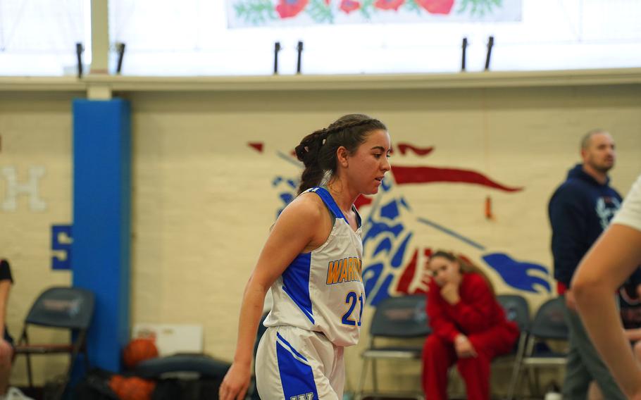 Katie Shea gets set for a free throw.