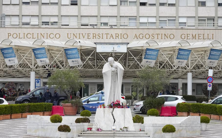 A statue of Pope John Paul II