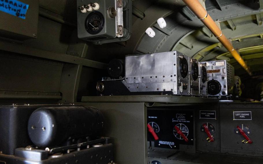 Instruments in a restored B-25c at Owens Field Airport on Monday, Aug. 7, 2023.