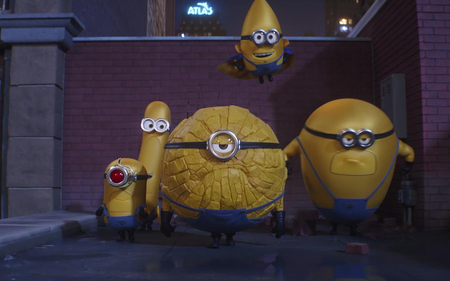 The Minions return, some with new powers, in “Despicable Me 4.” 